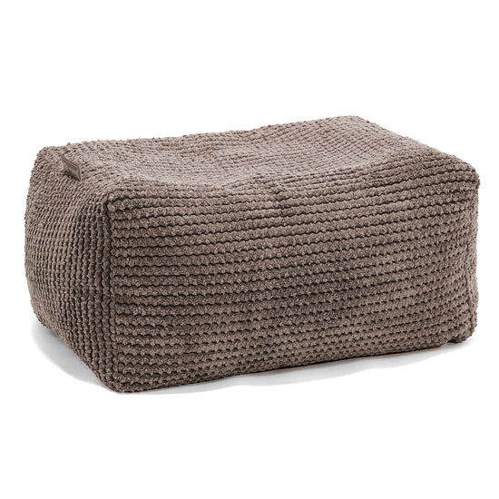 Pouf Repose Pied - Pompon Chocolat 01