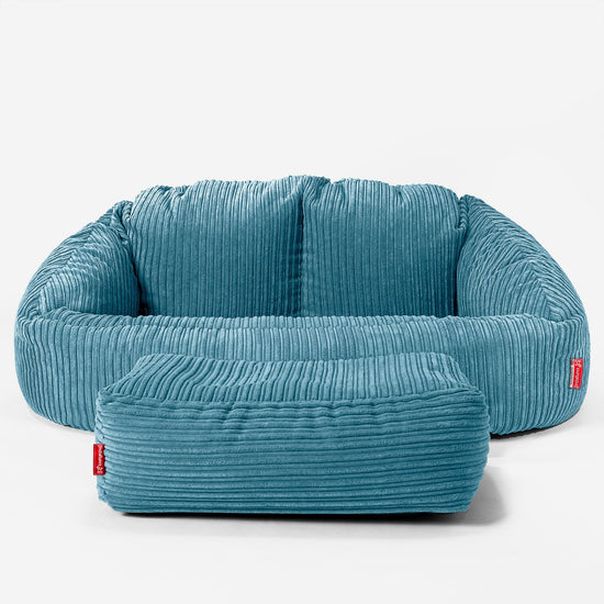 Pouf Canapé Bubble - Côtelé Mer Égée 02