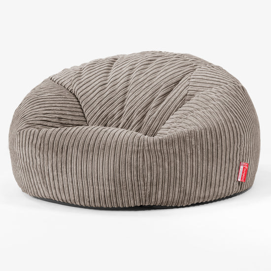 Pouf Canapé Classique - Côtelé Grège 01