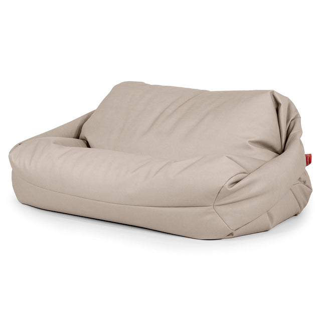 Pouf Canapé Sabine - Cuir Végan Ivoire 01