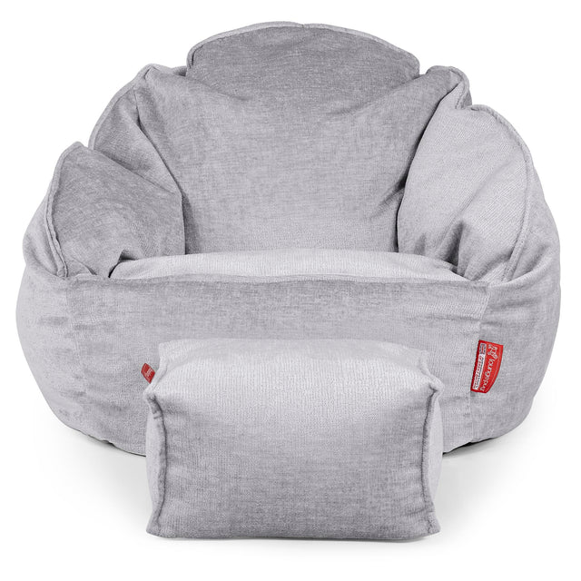 Pouf Chaise Bubble - Chenille Gris 02