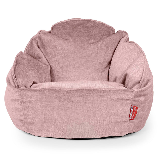 Pouf Chaise Bubble - Chenille Rose 01