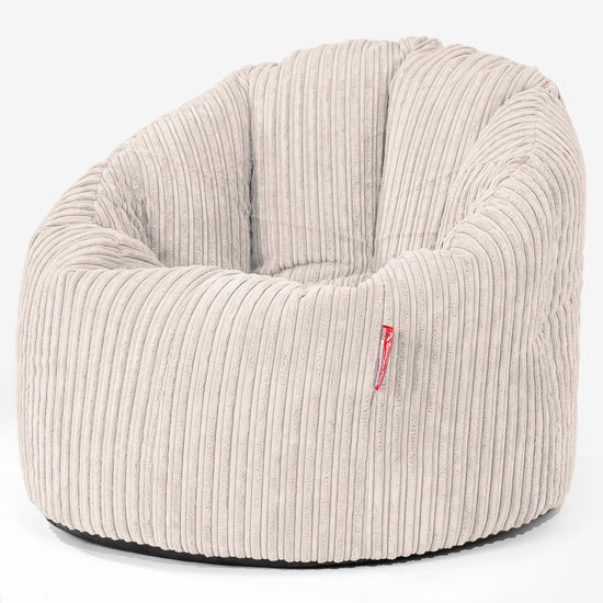 Pouf Chaise Design - Côtelé Crème 01