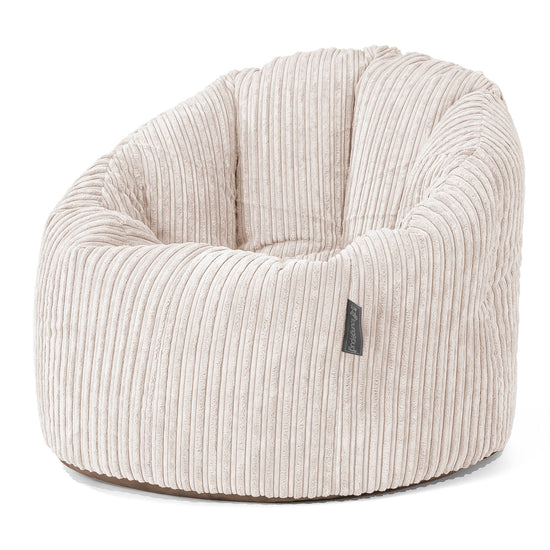 Pouf Chaise Design - Côtelé Crème 01