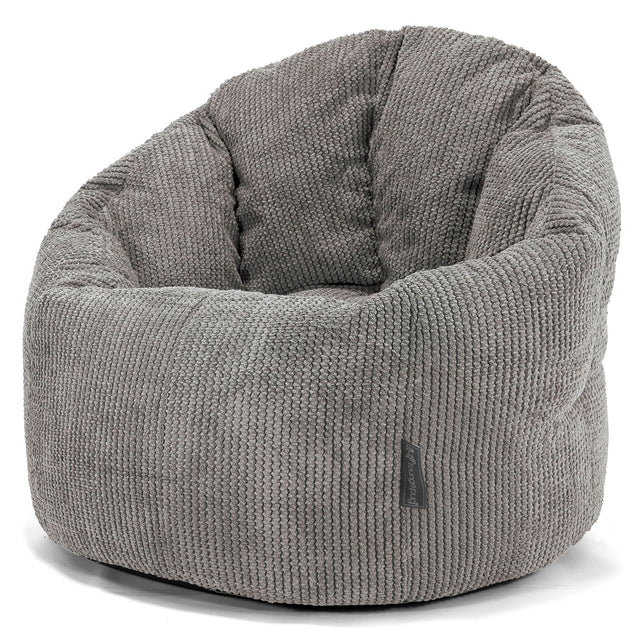 Pouf Chaise Design - Pompon Anthracite 01