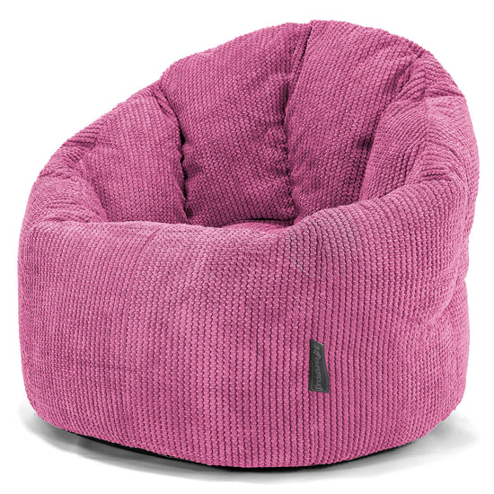 LOUNGE PUG, Pouf Chaise Design, Pouf Poire Super, Pompon Rose