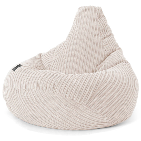 Pouf Gamer pour Enfant 6-14 ans - Côtelé Crème 03