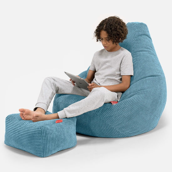 Pouf Gamer pour Enfant 6-14 ans - Pompon Mer Égée 01