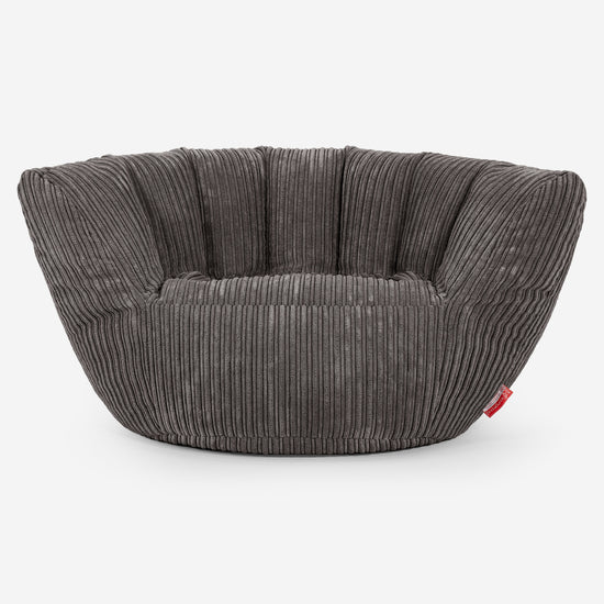 Pouf Charles Vintish - Côtelé Anthracite 02