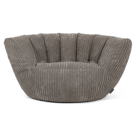 Pouf Charles Vintish - Côtelé Anthracite 01