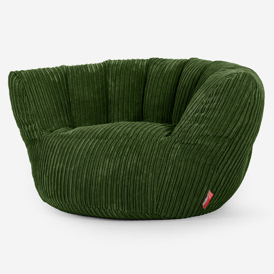 Pouf Charles Vintish - Côtelé Vert Forêt 01