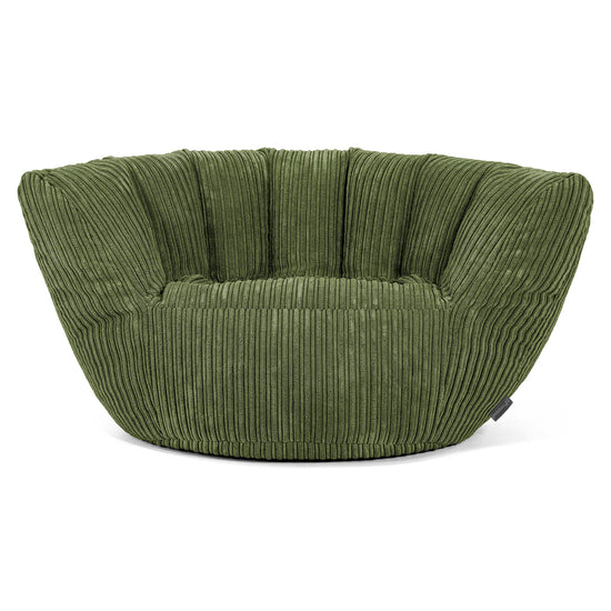 Pouf Charles Vintish - Côtelé Vert Forêt 01