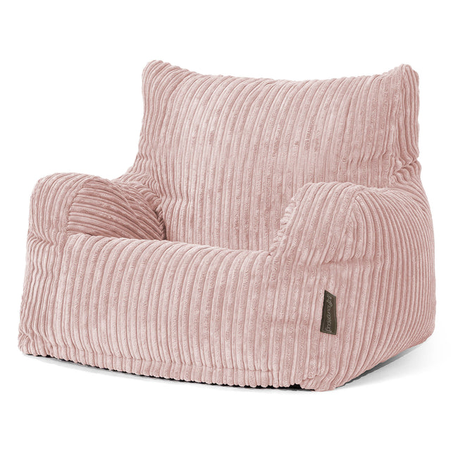 Joséphine Pouf Fauteuil Design - Côtelé Rose 01
