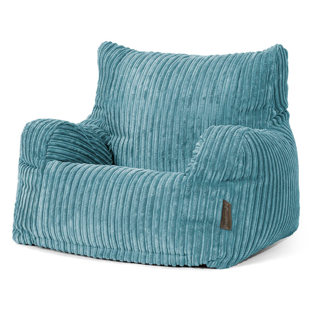 Joséphine Pouf Fauteuil Design - Côtelé Mer Égée 01