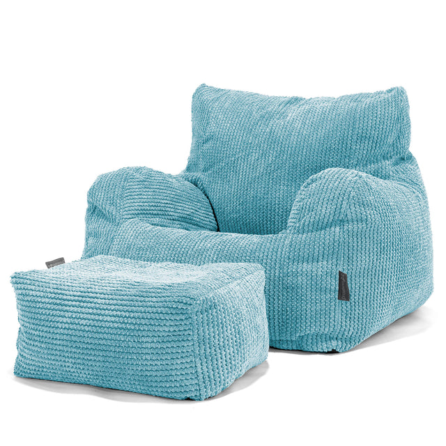 Pouf Fauteuil Design - Pompon Mer Égée 02