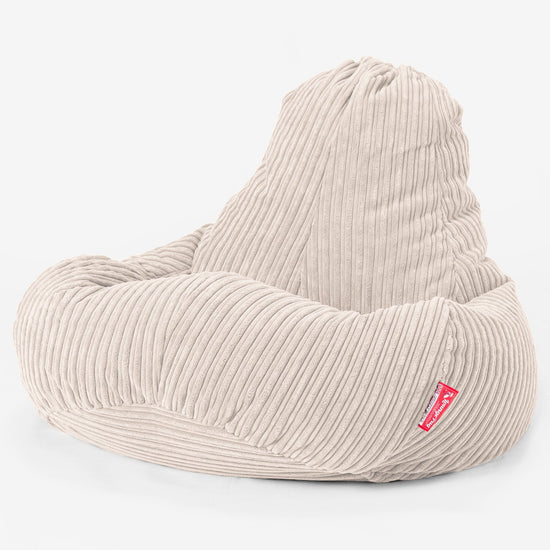 Pouf Gamer Ultra Lux - Côtelé Crème 01