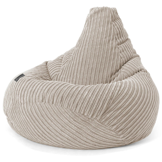 Pouf Poire Gamer - Côtelé Vison 02