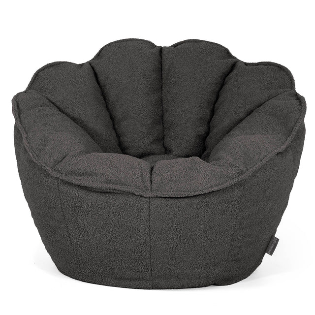 Pouf Fauteuil Natalia Sacco - Bouclé Anthracite_01