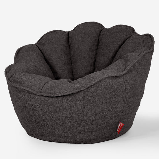 Pouf Fauteuil Natalia Sacco - Bouclé Anthracite_02