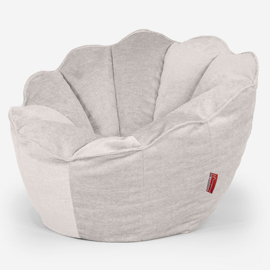 Pouf Fauteuil Natalia Sacco - Chenille Crème 02