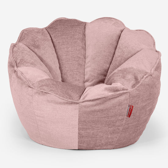 Pouf Fauteuil Natalia Sacco - Chenille Rose 01