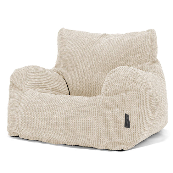 Pouf Fauteuil pour Ados 6-14 ans - Pompon Crème 02