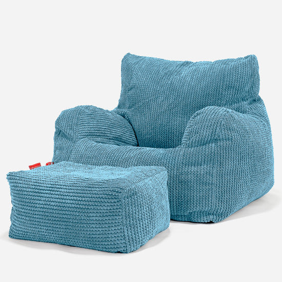 Pouf Fauteuil pour Ados 6-14 ans - Pompon Mer Égée 03