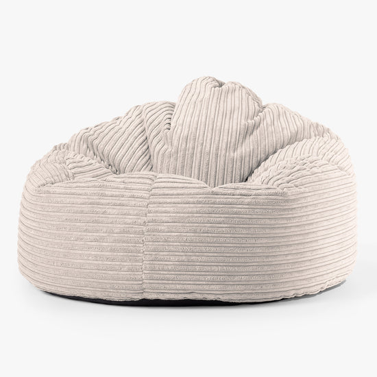 Pouf Géant Câlinou pour Enfants 3-8 ans - Côtelé Crème 02