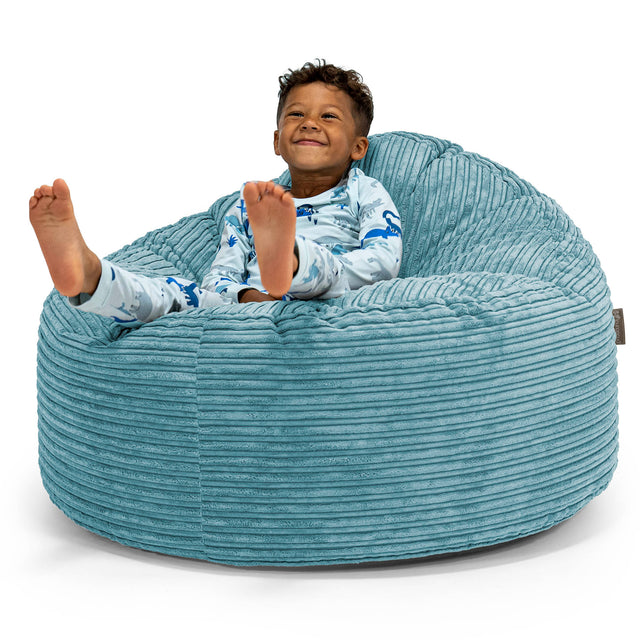 Pouf Géant Câlinou pour Enfants 3-8 ans - Côtelé Mer Égée 01