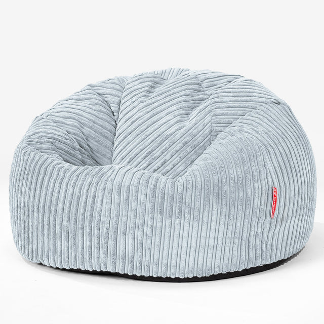 Pouf Poire Classique - Côtelé Bébé Bleu 01