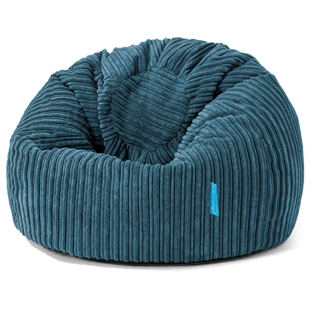 Pouf Poire Classique Enfant 1-5 ans - Côtelé Bleu Marine 01