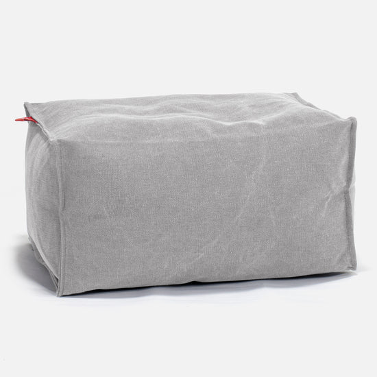 Pouf Repose Pied - Stonewashed Gris 01