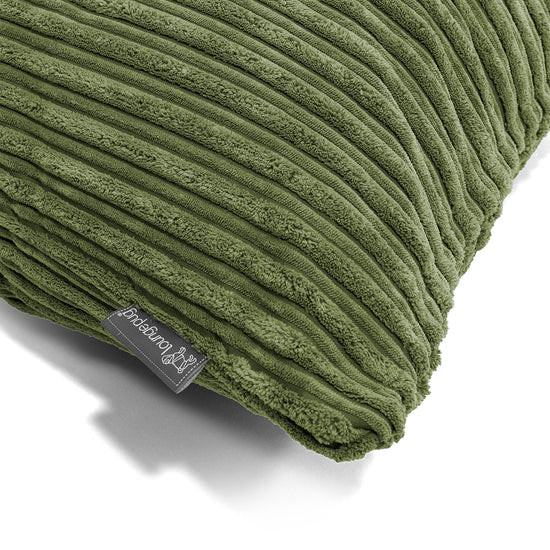 Housse de Traversin 20 x 55cm - Côtelé Vert Forêt 03