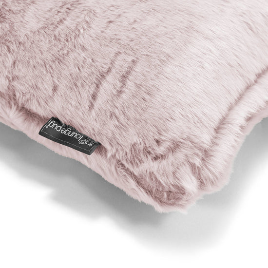 Traversin 20 x 55cm - Fausse Fourrure Lapin Rose Pastel 03
