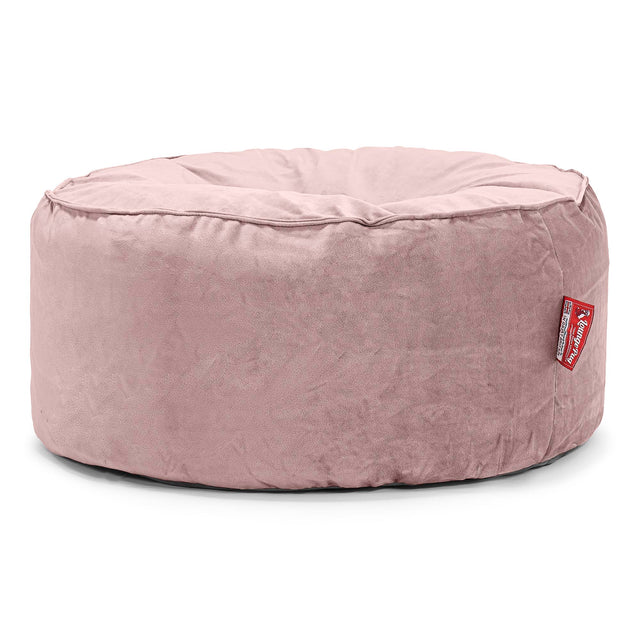 Pouf Design Rond - Velours Rose 01