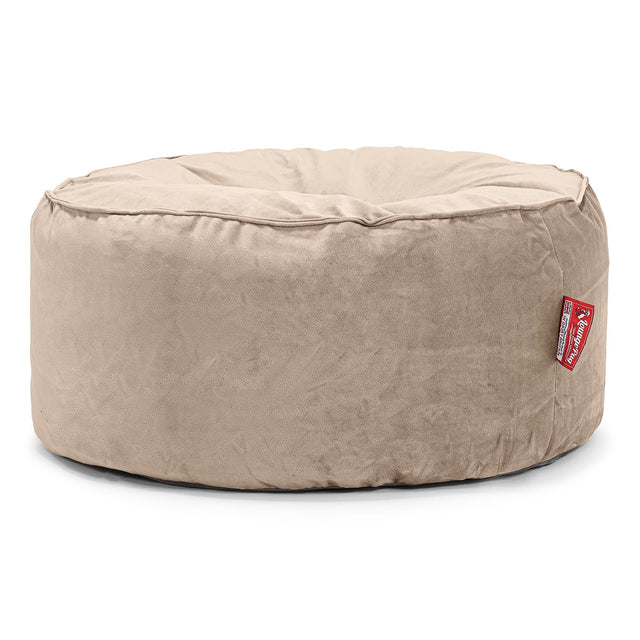 Pouf Design Rond - Velours Vison 01