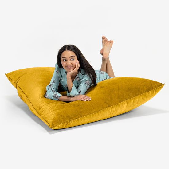 Pouf Géant XXL - Velours Or 03