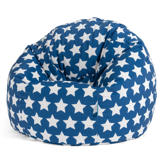 Pouf Poire Classique - Imprimé Bleu étoile 01