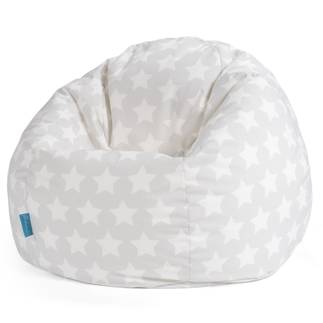 Pouf Poire Classique - Imprimé Gris étoile 01