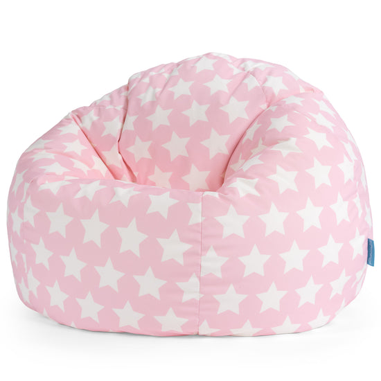 Pouf Poire Classique - Imprimé Rose étoile 01