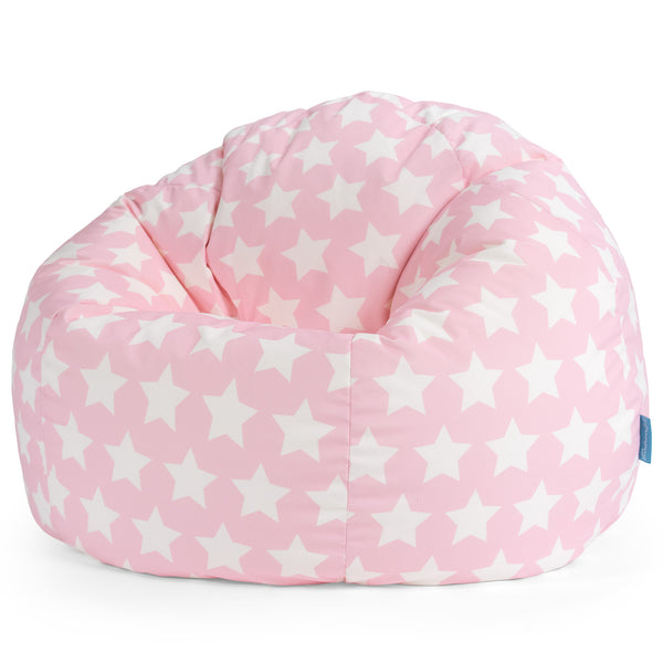 Pouf Poire Classique - Imprimé Rose étoile 01
