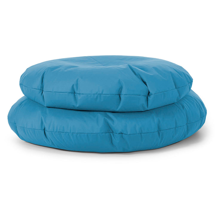 Flexforma Pouf Géant Rond pour Adulte - Entretien Facile Bleu Turquoise 03