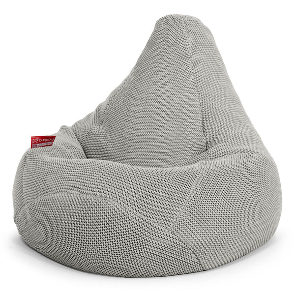 Pouf Poire Gamer - Ellos Tricot épais Gris