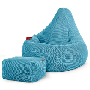 Pouf Poire Gamer - Ellos Tricot épais Mer égée