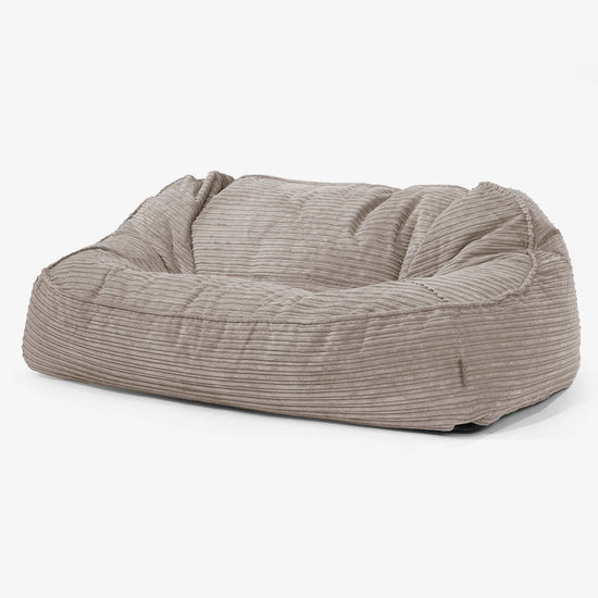 Le Canapé Pouf Géant Doudou - Côtelé Grège 01