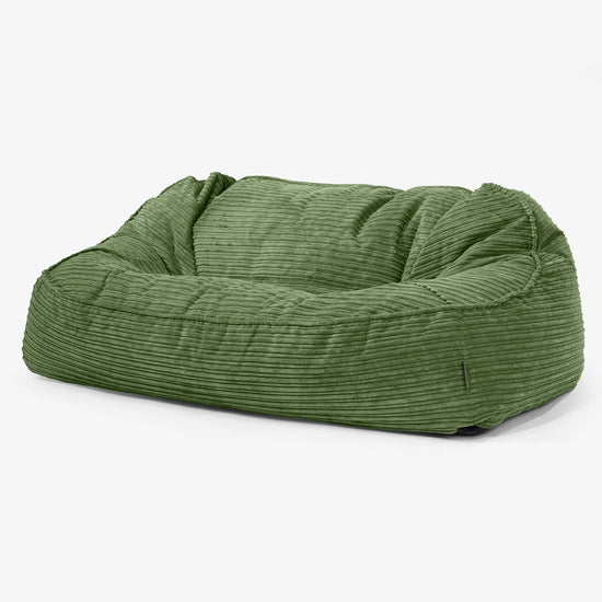 Le Canapé Pouf Géant Doudou - Côtelé Vert Forêt 01