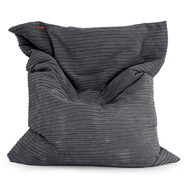 Pouf Géant XXL - Côtelé Noir 01