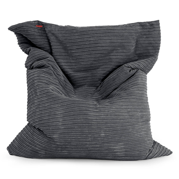 Pouf Géant XXL - Côtelé Noir 01