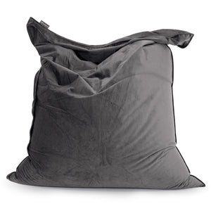 Pouf Géant XXL - Velours Anthracite