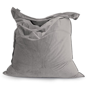 Pouf Géant XXL - Velours Argent